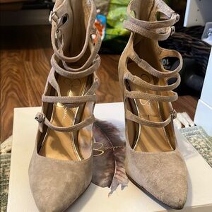 Jessics simpson Women's Tan Strappy Heels